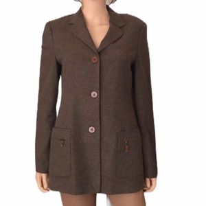 Vintage Talora brown wool silk cashmere blazer